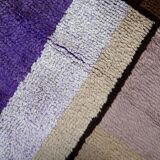 Vintage French Savonnerie runner modernist design 88cm x 259cm - 1970s (1C1201)