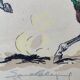3 old engravings of horses / triptych riders golden frame