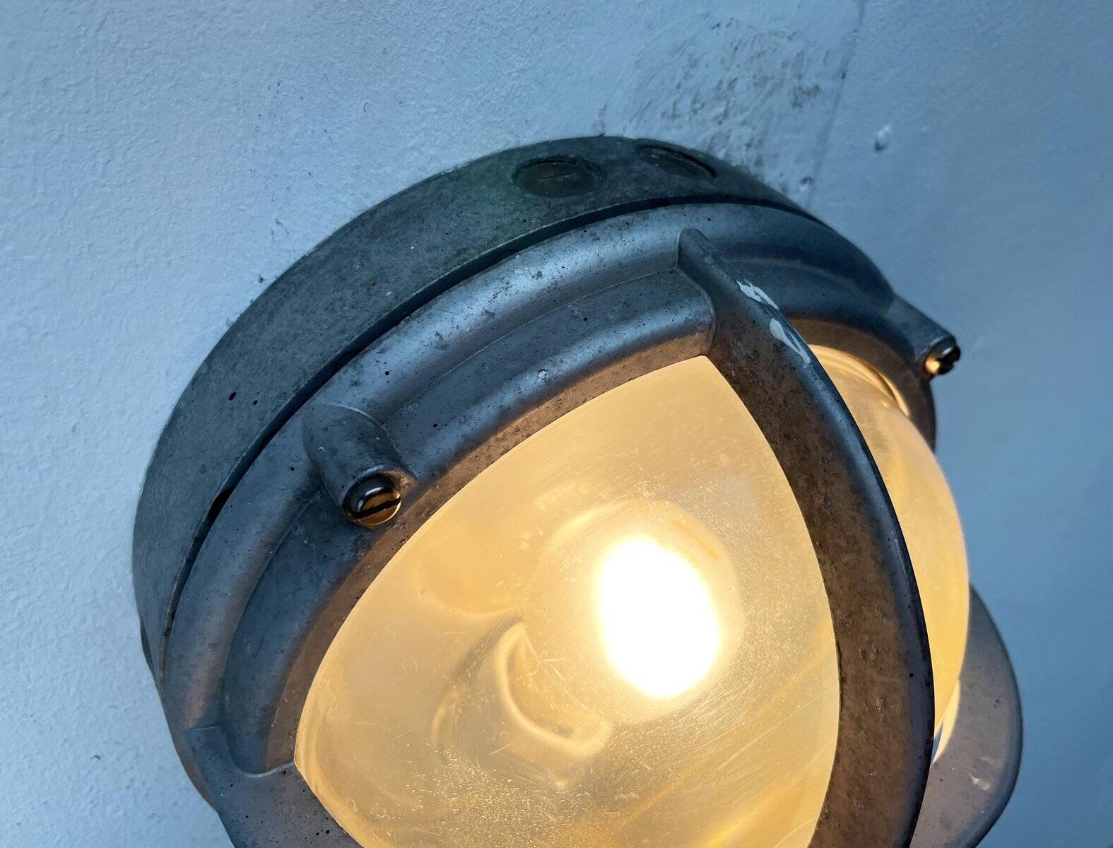 Mid-Century Danish Outdoor Metal Wall Lamp Model Skot by Lauritz Knudsen for Louis Poulsen, 1960s