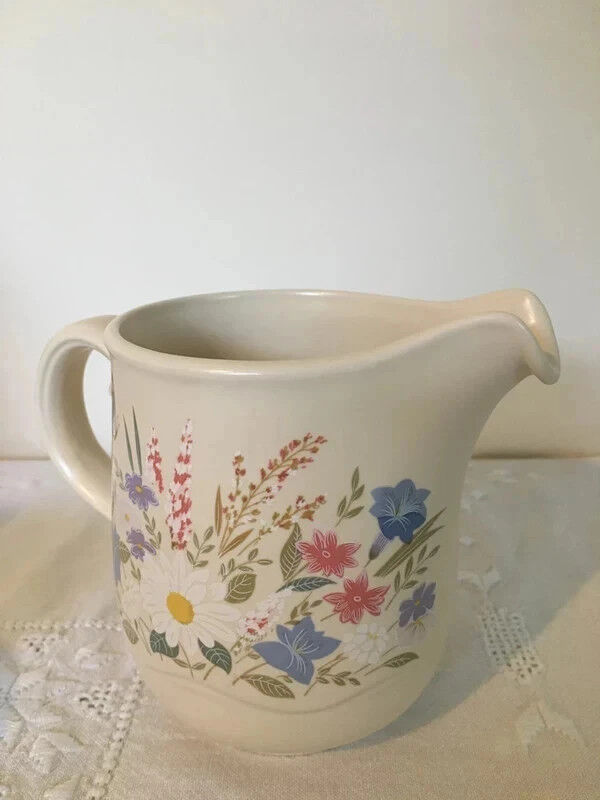 Vintage milk jug and sugar bowl set by Poole Pottery England 1980