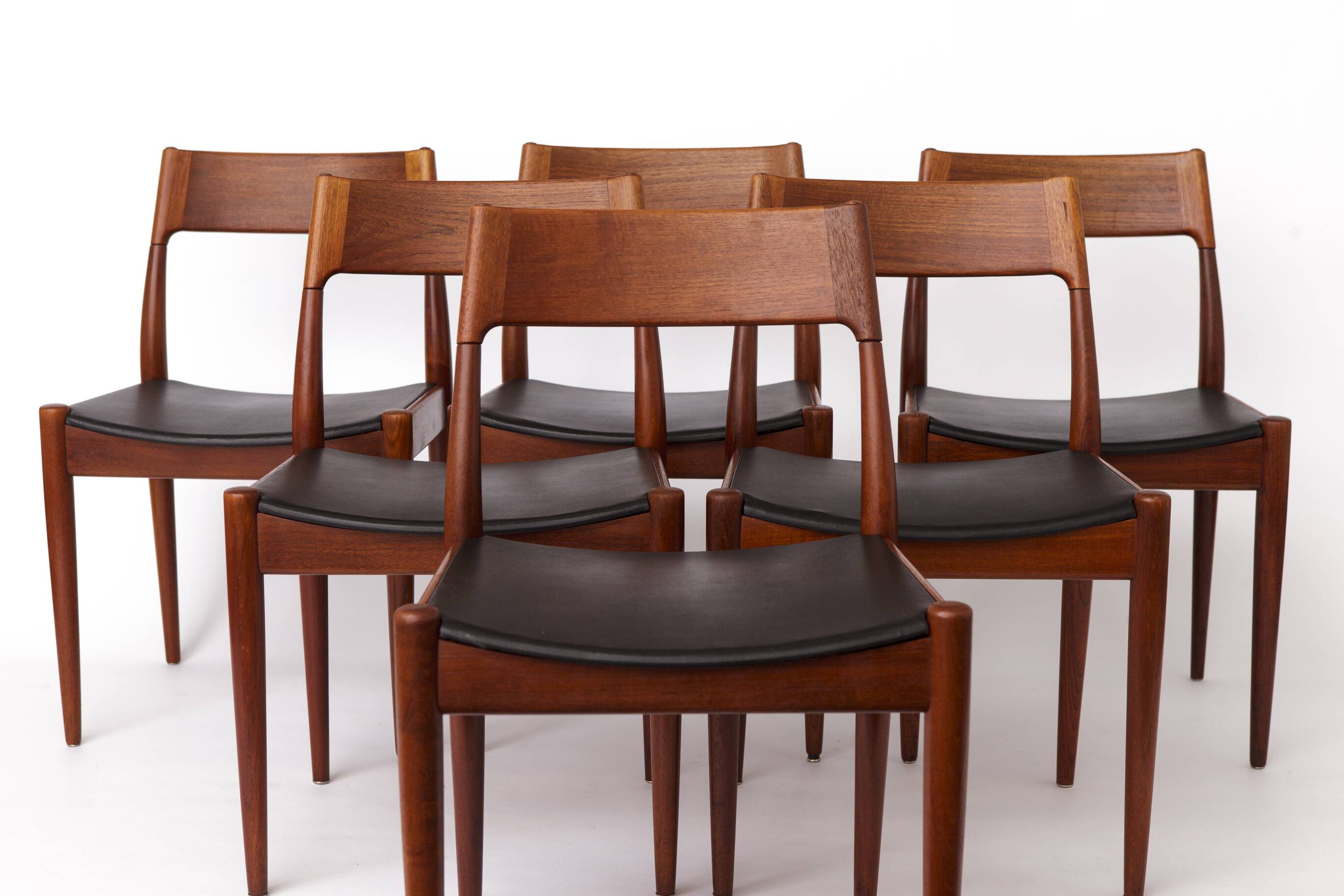 6 of 8 Vintage Danish Dining Chairs, Arne Hovmand-Olsen for Mogens Kold