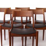 6 of 8 Vintage Danish Dining Chairs, Arne Hovmand-Olsen for Mogens Kold