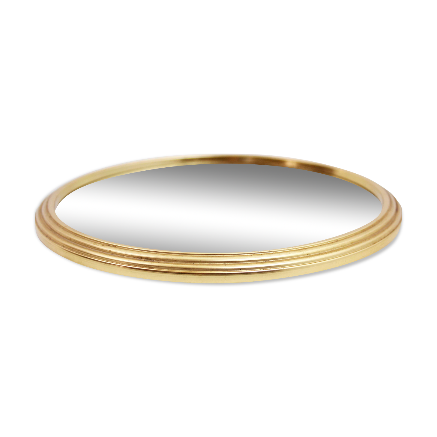 Round brass mirror top