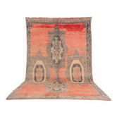 Tapis marocain vintage fait main 213 x 363 cm - Tapis berbère couleur pêche