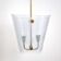 Opaline glass and brass lamp, 1950s