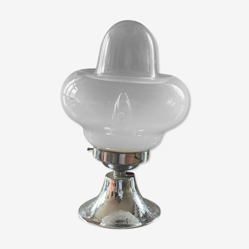 Lampe vintage champignon opaline