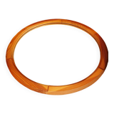 Miroir rond en bois