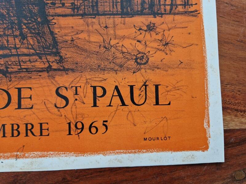 Jean Carzou (1907-2000) - Exhibition poster from 1965 - Imprimerie Mourlot - Dedicated by Carzou