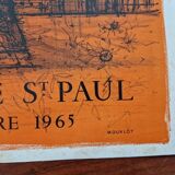 Jean Carzou (1907-2000) - Exhibition poster from 1965 - Imprimerie Mourlot - Dedicated by Carzou