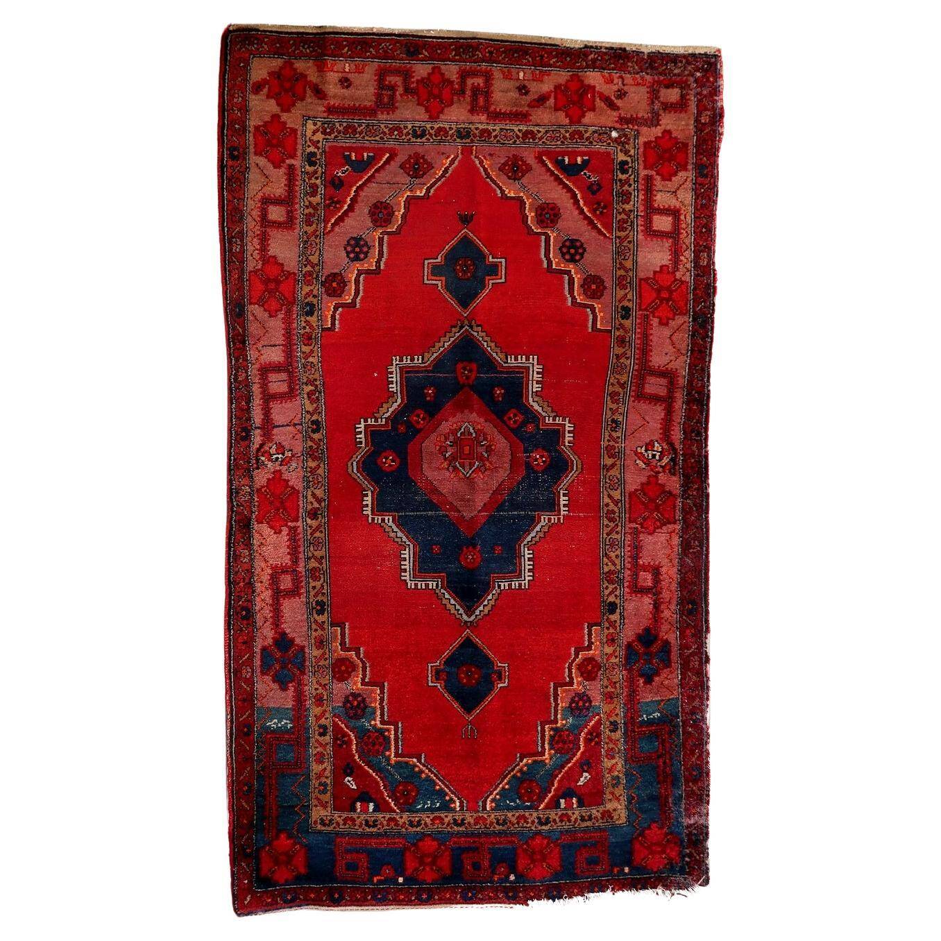 Antique 1920s Persian Malayer rug 127cm x 220cm - 1C1252