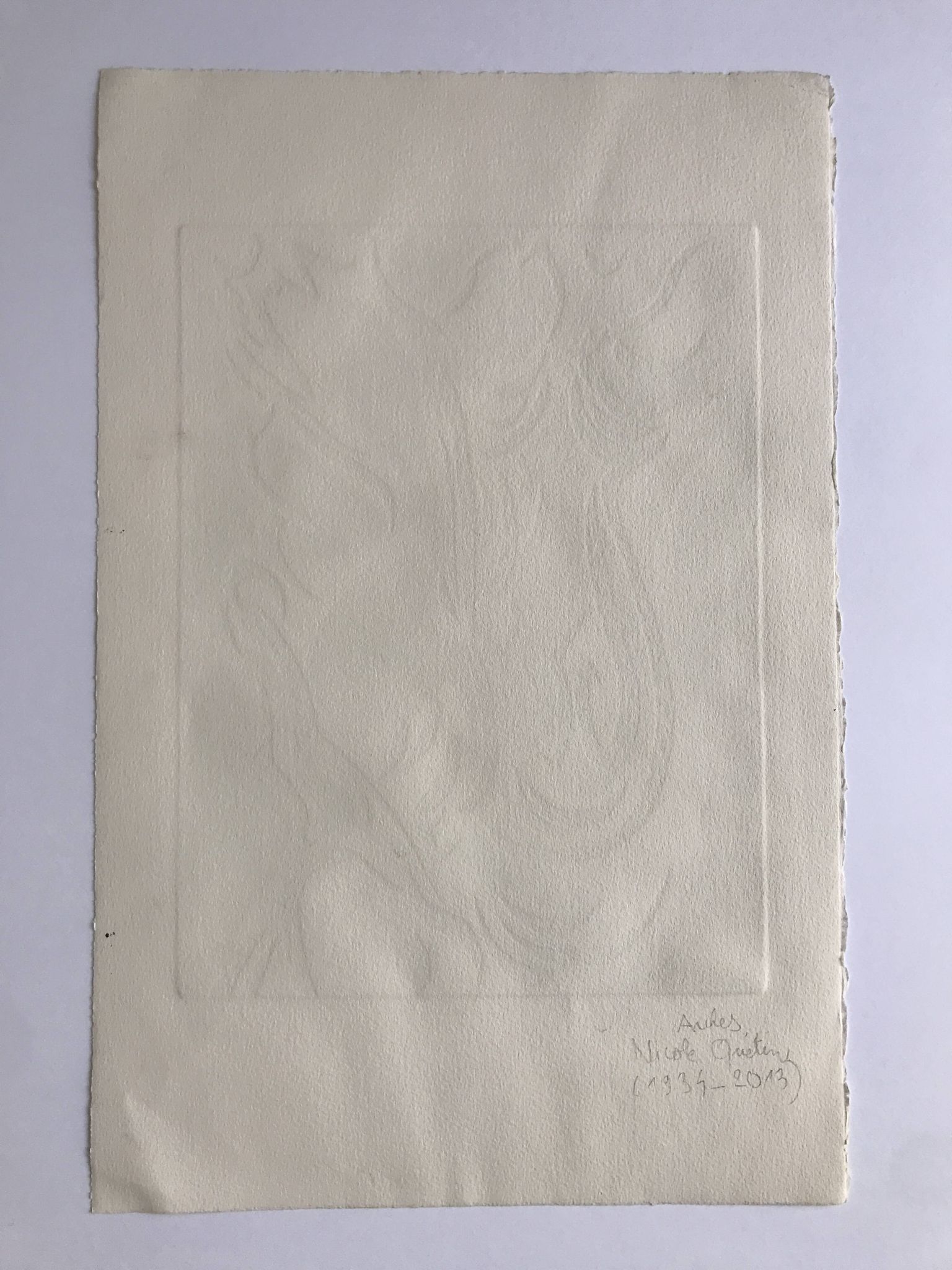 Nicole quétin, the grass lights up its lights, c. 1990. etching signed in pencil