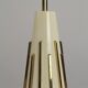 Cream & brass table lamp, Italian modernist, 1950s