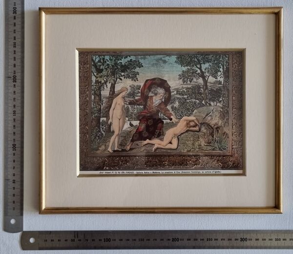 Suite de 2 photographies Fratelli Alinari Création et Tentation d’Ève