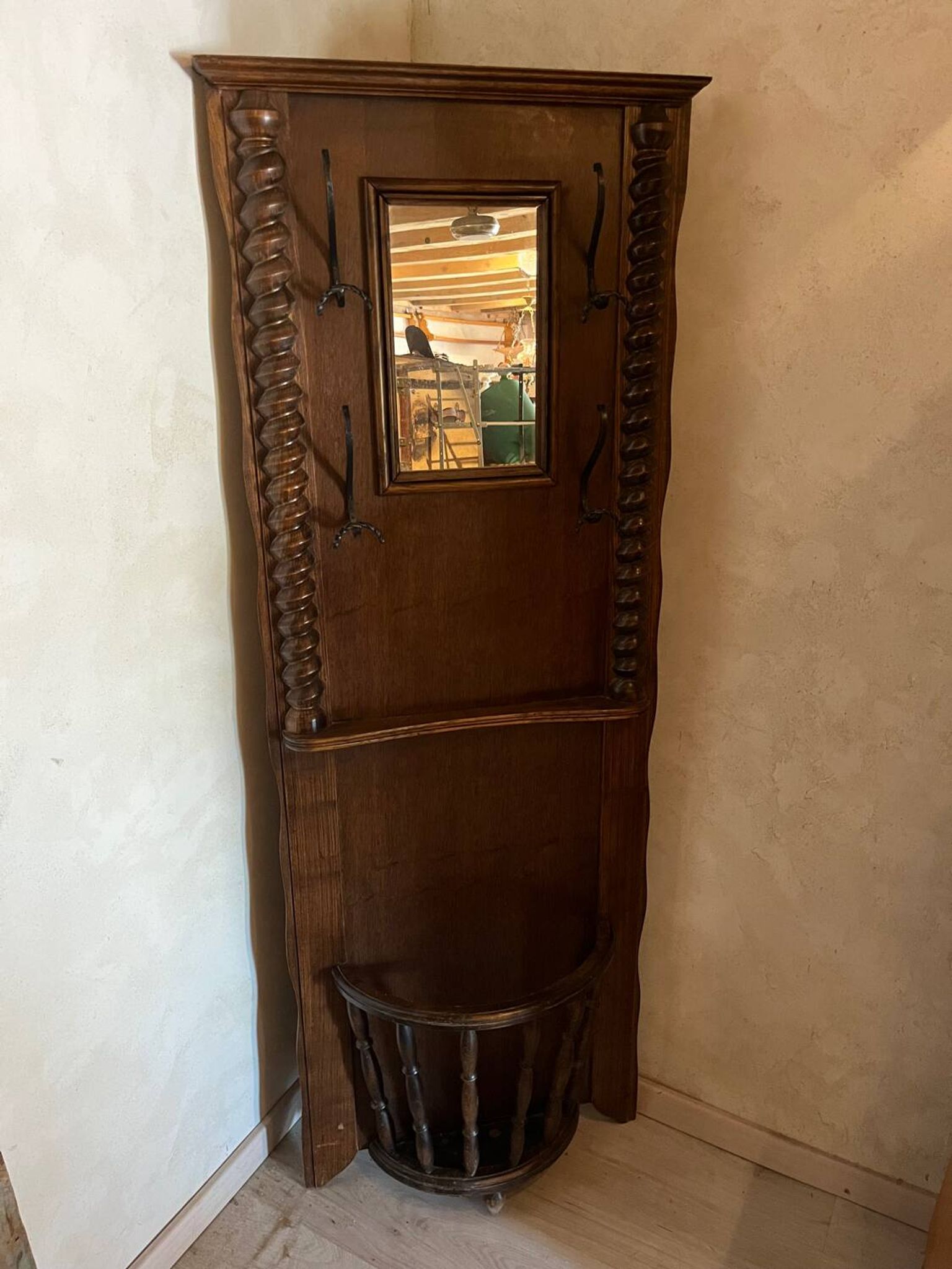 Porte manteau et porte parapluie ancien 1960/70