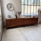 Enfilade teck XL années 60 constructiviste