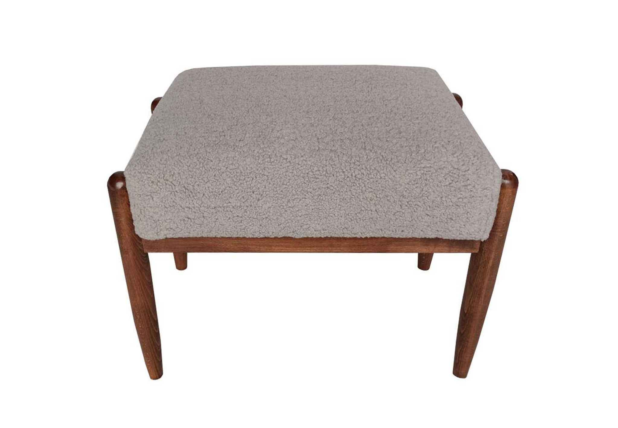 Vintage camel boucle stool, Edmund Homa, Europe, 1960s