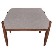 Vintage camel boucle stool, Edmund Homa, Europe, 1960s