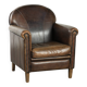 Characterful sheepskin design armchair with beautiful patina