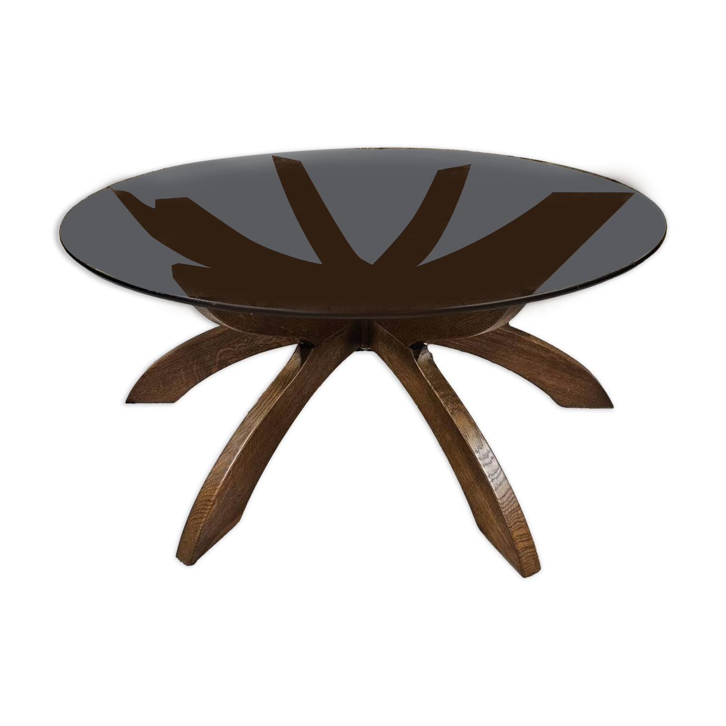 Table basse brutalist vintage 1970"