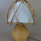 Louis SOGNOT rattan bedside lamp