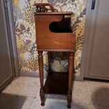 Console bedside table 1980 in brown glazed wood
