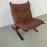 Vintage leather lounge chair Ingmar Relling
