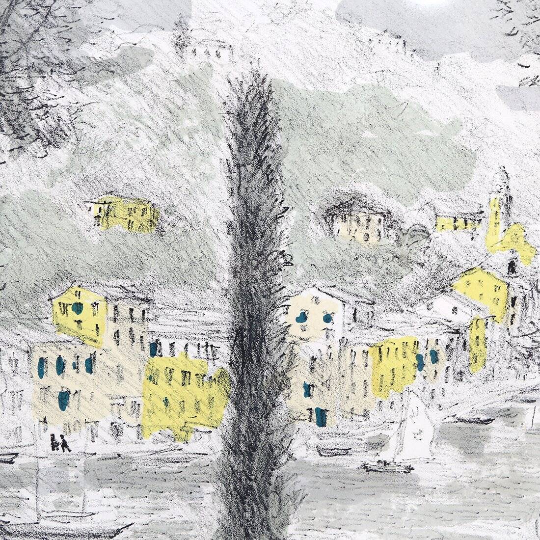 Michele Cascella, Portofino, 1960s, lithograph