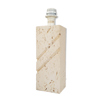 LUM lamp foot in vintage 1970 travertine