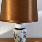 Table lamp in fine porcelain, decorated with "roses"