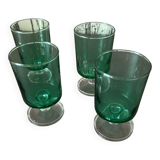 Lot 4 verres  Luminarc Green Stem