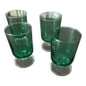 Lot 4 verres  Luminarc Green Stem