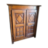 Wardrobe / jam XIX century carved in solid wood with two doors