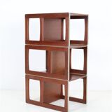 Set of 3 teak convertible children's chairs / stools / side tables, 1960s