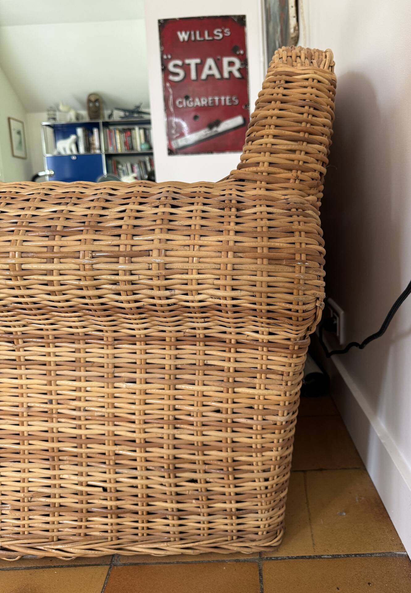 3 seater rattan sofa from Conran shop vintage