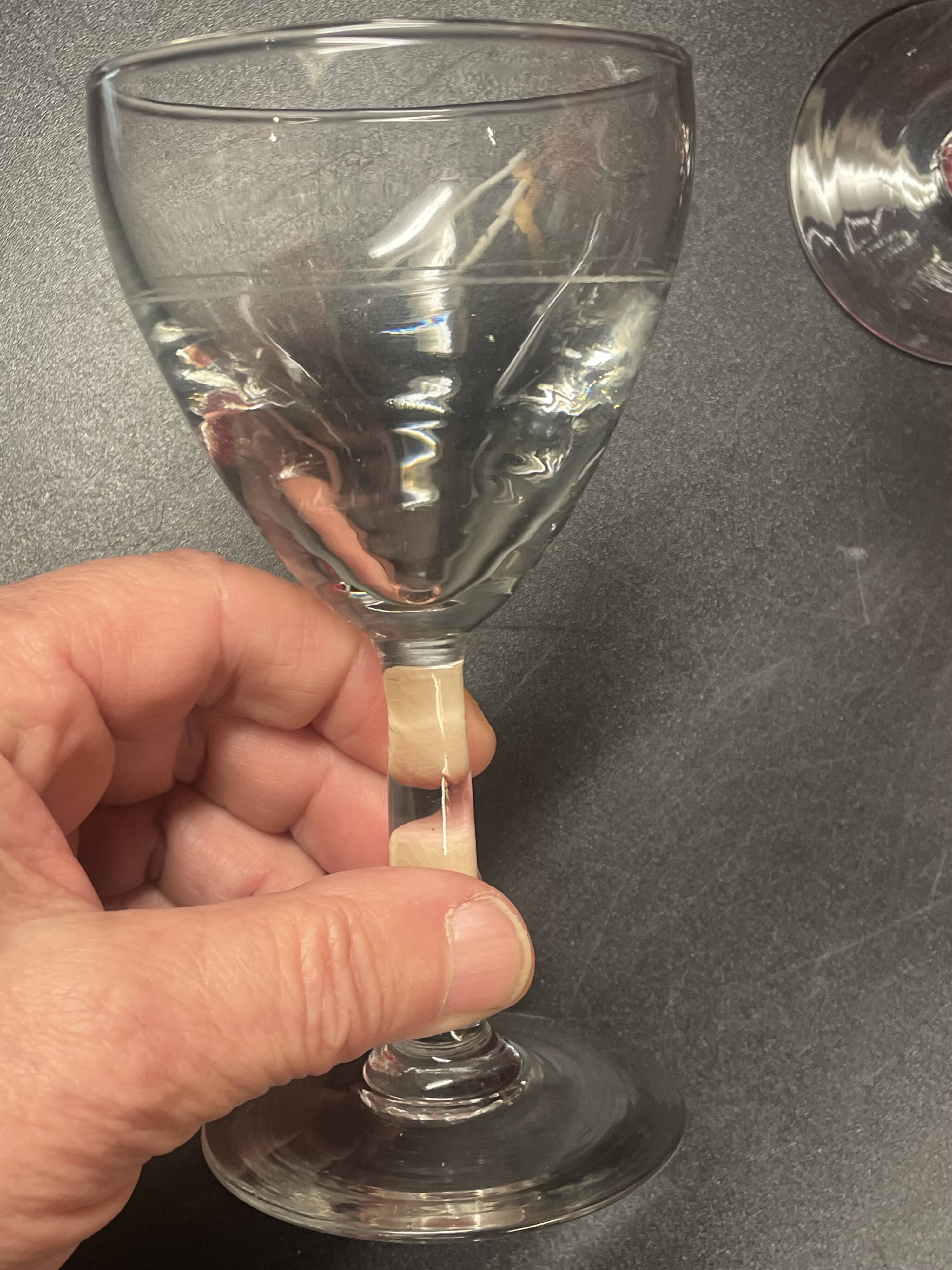 Lot of 12 old aperitif or wine glasses - bistro early 20th century