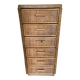 Chiffonnier, commode 6 tiroirs en rotin vintage