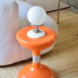 Orange Space Age stool in the Robur Sgabello Americano style