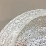 Pair of art deco suspensions in white Clichy glass