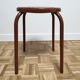 Tabouret métallique peint couleur rouille