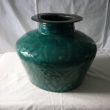 29 cm enamelled copper vase