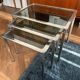 Chrome nesting tables designed and produced by Fratelli Orsenigo.