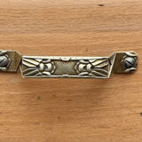 Art Deco glass-fronted Parisian buffet in raw wood