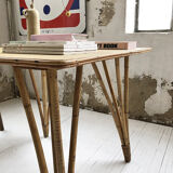 Vintage rattan meal table