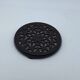 Brown enameled cast iron trivet vintage, old