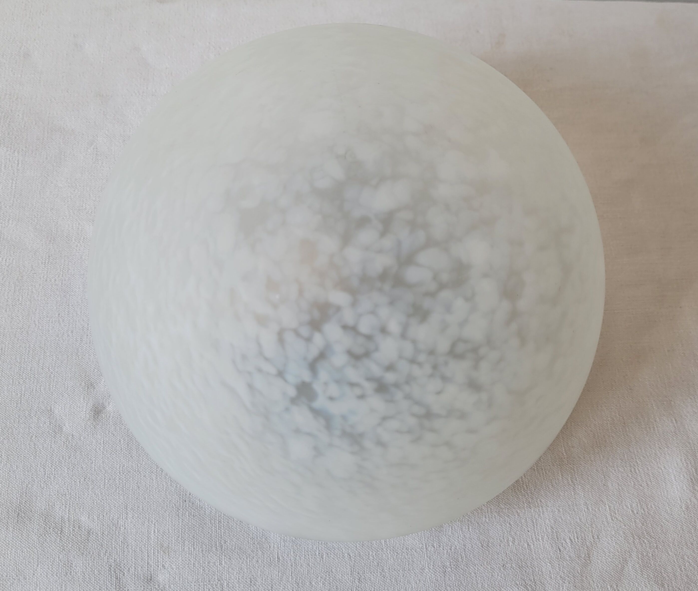 Speckled glass half-globe ceiling lamp