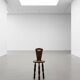 Folk Art Chestnut Wood Tripod Chair, Charles Dudouyt Style, France, 1930s