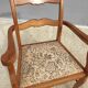 Fauteuil bridge de bureau assise tapisserie vintage 1950
