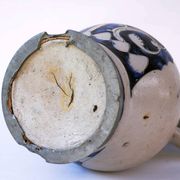Pichet allemand émaillé Westerwald Biedermeir du XIXe siècle 2,5 L