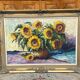 Still life with sunflowers. Signed.