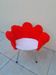 Vintage flower-shaped children's moumoute chair